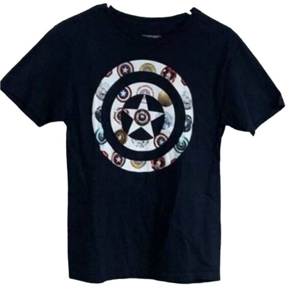 Marvel Other - Marvel Captain America Adult Medium Navy Blue Shield T-Shirt Short Sleeve Tee